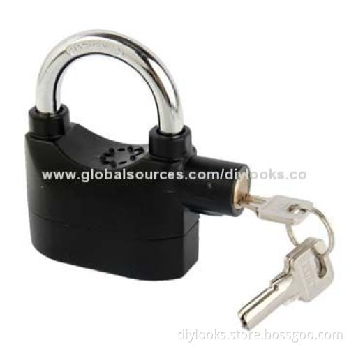 Stainless Steel 70dB Alarm Security Lock (Black)